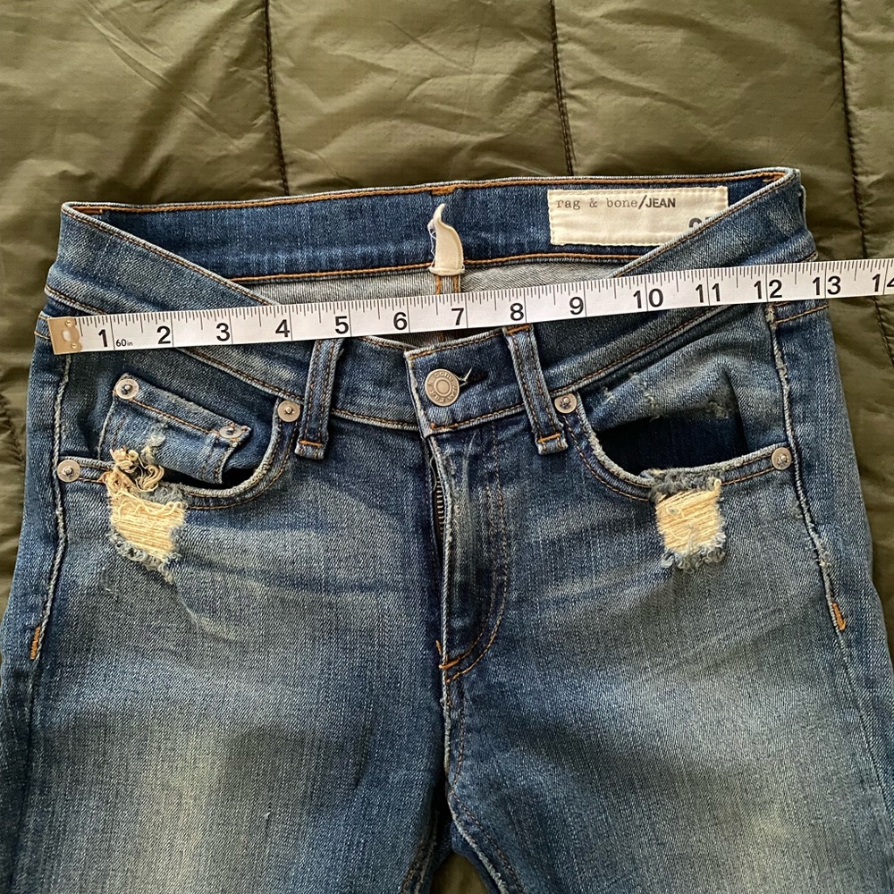 Rag and Bone/Jean skinny Jeans, color:”Destroyed” sz 25 - Picture 8 of 10